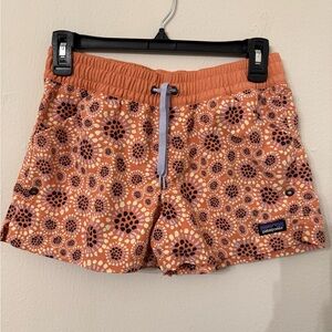 Patagonia Kids' Orange Floral Shorts